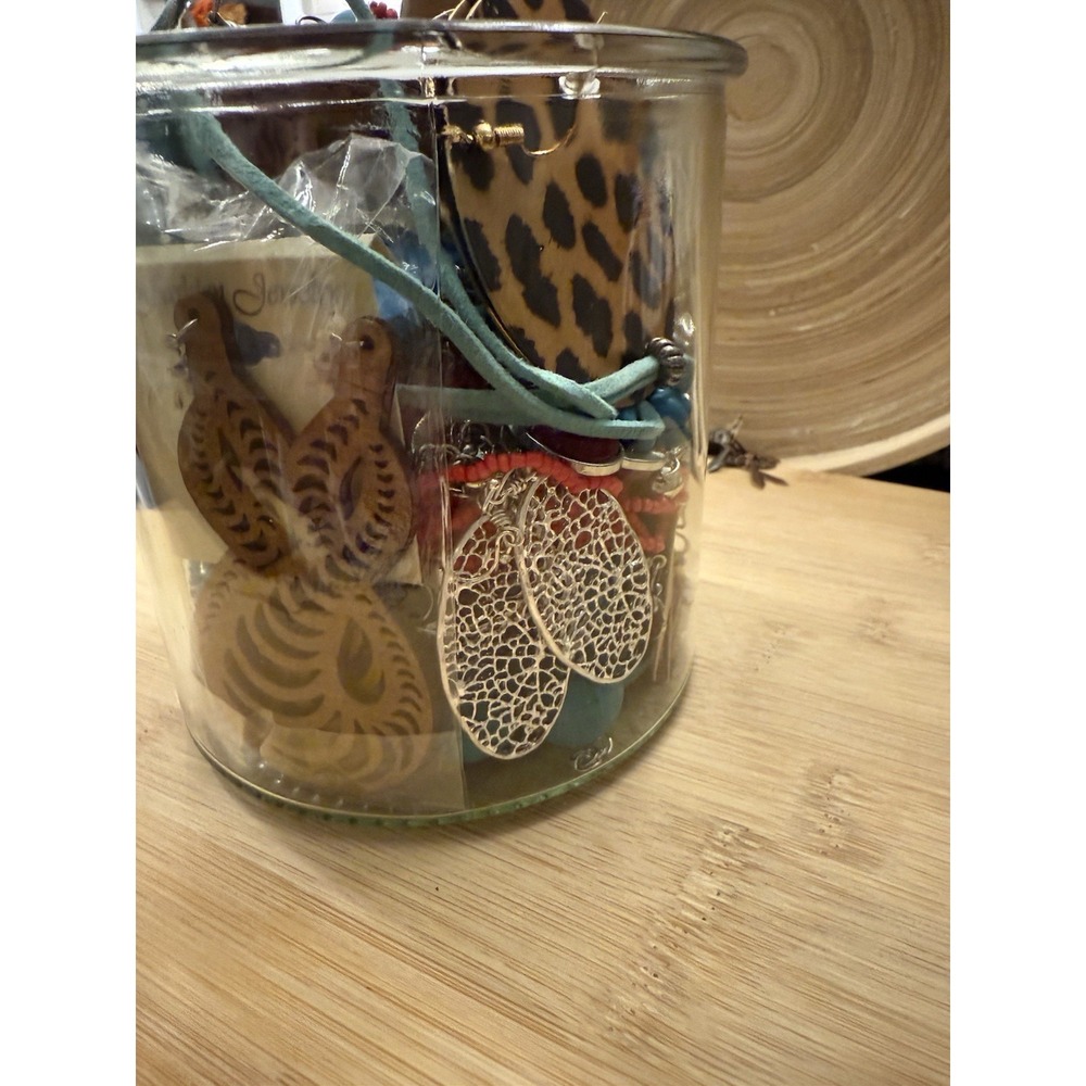 Western Inspired Mystery Jewelry Jar Turquoise & Silver Colored All Wearable - Picture 13 of 13